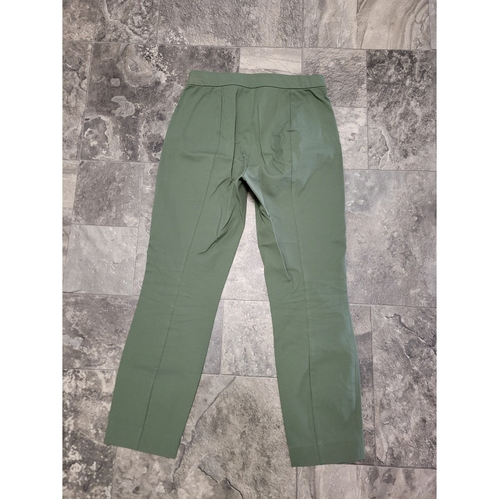 Everlane The Side Zip Stretch Cotton Trousers Sage Green Tapered Leg Pant Size 6 - Picture 4 of 5